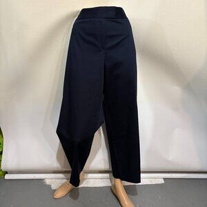 Lafayette 148 NY 16 Navy Blue Cotton Blend Cropped Ankle Pants